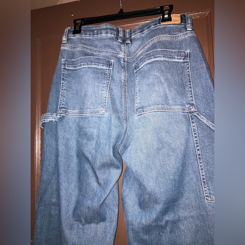 Dreamy Drape Stretch Curvy Super High-Waisted Baggy Wide Leg Jeans - Picture 7 of 15